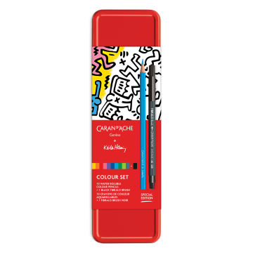 Caran d'Ache Keith Haring Colour Set, front of the packaging