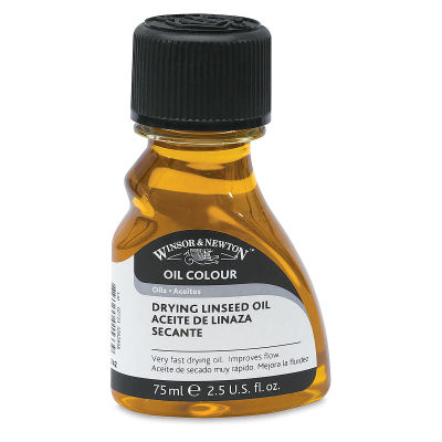 Winsor & Newton Drying Linseed Oil - Front of 75 ml bottle shown
