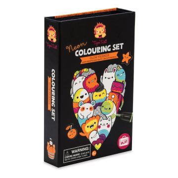 Tiger Tribe Glow Friends Neon Coloring Set (Packaging, at an angle)