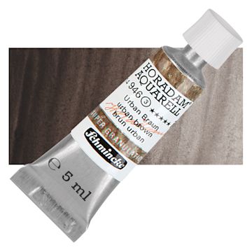 Open in modal - Schmincke Horadam Aquarell Artist Watercolor - Urban Brown, 5 ml tube and swatch
