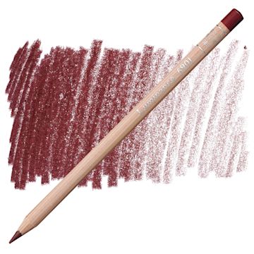 Open in modal - Caran d'Ache Luminance Colored Pencil - Perylene Brown pencil and swatch