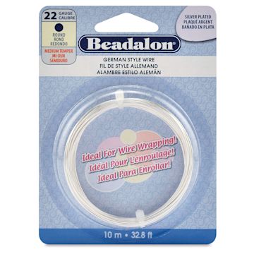 Open in modal - Beadalon German Style Wire - Silver-Plated, 22 Gauge, 0.025" x 33 ft