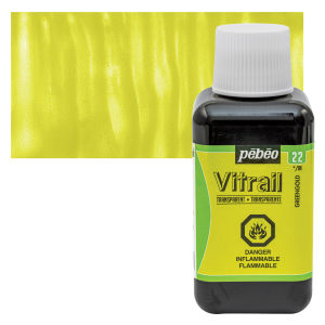Pebeo Vitrail Paint - Green Gold, 250 ml bottle