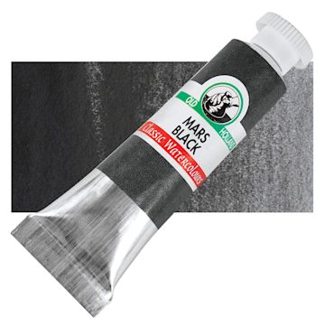 Open in modal - Old Holland Classic Artist Watercolor - Mars Black, 6 ml tube and swatch