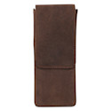 Girologio 3 Leather Pen Case - Bomber Brown