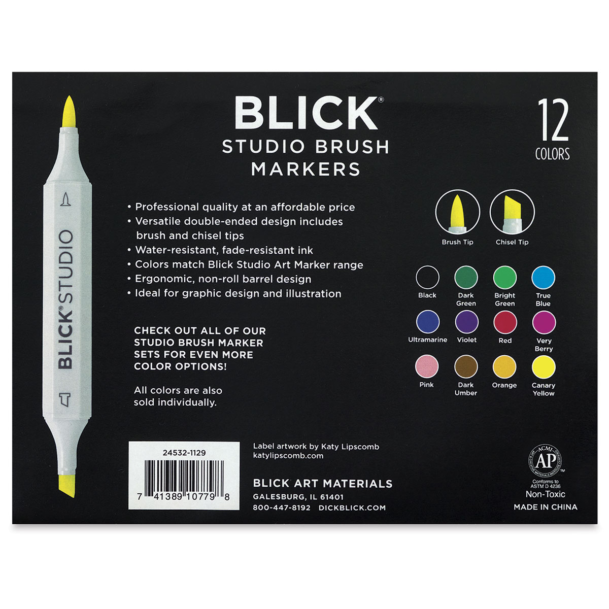 Blick Studio Brush Marker - Black
