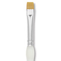 Royal & Langnickel Soft Grip Golden Taklon Brush - Short Shader, Short Handle, Size 4