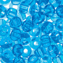 John Bead Czech Seed Beads - Medium Aqua, Transparent, 32/0
