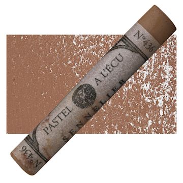 Open in modal - Sennelier Soft Pastel - Van Dyck Brown 436 pastel and swatch