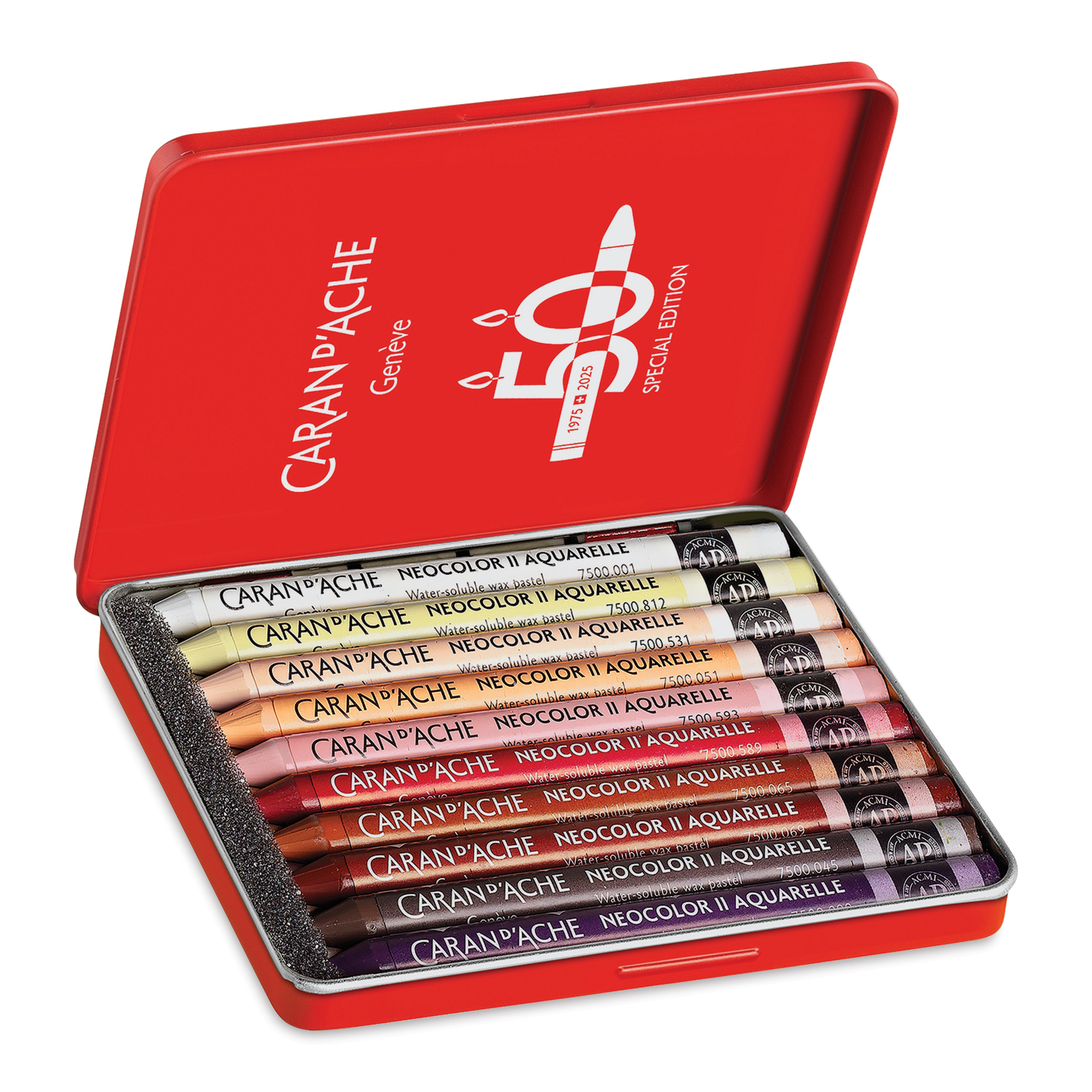 Caran D'ache 30 neocolor Ⅱ aquarelle 未使用 Caran d'Ache NEOCOLOR II Water-soluble Wax Pastels, set of