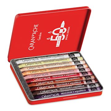 Open in modal - Caran d'Ache Neocolor II Aquarelle Artists' Pastels - Portrait Colors, Special Edition, Set of 10, open