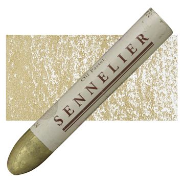Open in modal - Sennelier Oil Pastel Grand - Rich Pale Gold oil pastel and swatch