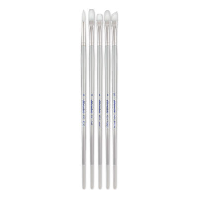 Silver Brush Silverwhite Soft Synthetic Brushes - Plein Air Brushes, Set of 5, Long Handle