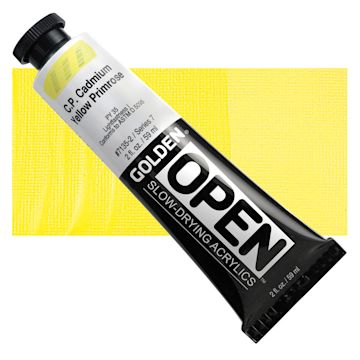 Open in modal - Golden Open Acrylic - Cadmium Yellow Primrose, 2 oz Tube and swatch
