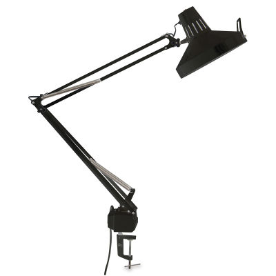 Studio Designs LED Combo Lamp - Side view of Black lamp showing table clamp
