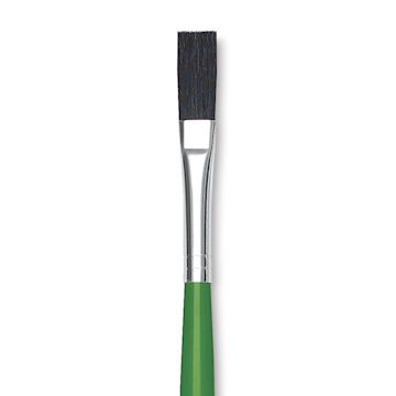 Open in modal - Blick Economy Black Bristle Brush - Easel Brush, Long Handle, 1/4" close up