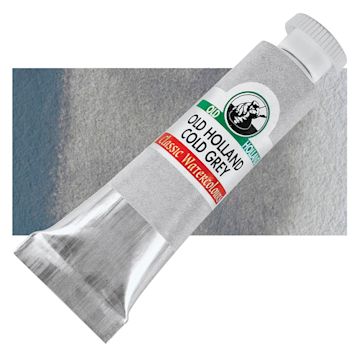 Open in modal - Old Holland Classic Artist Watercolor - Old Holland Cold Gray, 6 ml tube with swatch