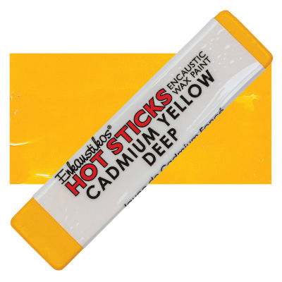 Enkaustikos Hot Sticks Encaustic Wax Paints - Cadmium Yellow Deep, 13 ml stick