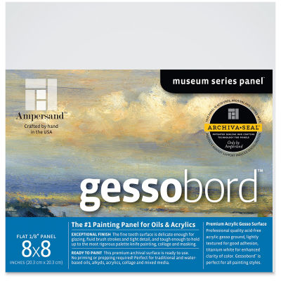 Ampersand Gessobord - 8" x 8", 1/8" Flat
