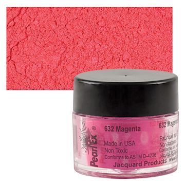 Open in modal - Jacquard Pearl-Ex Pigment - 0.1 oz, Magenta and swatch