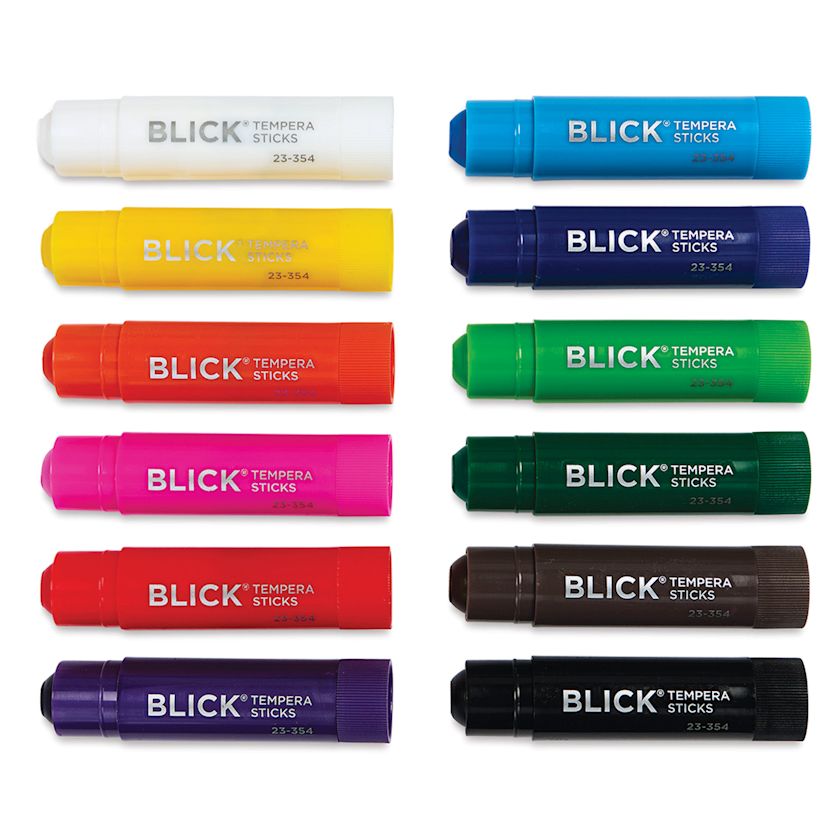 Blick Essentials Tempera Paint Sticks Set of 12 BLICK Art Materials