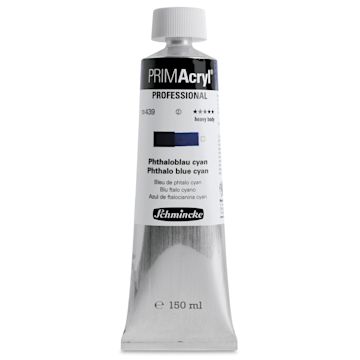 Open in modal - Schmincke Primacryl Professional Acrylic Paint - Phthalo Blue Cyan, 150 ml Tube