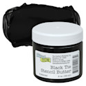 Stencil Butter Acrylic Paint - Black Tie, 2 oz, Jar
