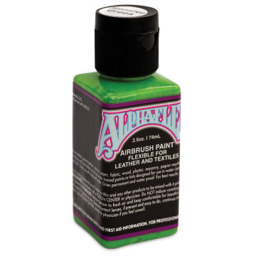 Alpha6 AlphaFlex Airbrush Textile and Leather Paint - Monster Green, 2.5 oz