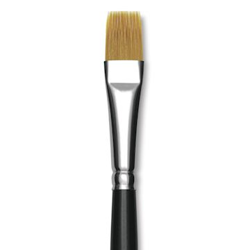 Open in modal - Trekell Synthetic Gold Taklon Brush - Grainer, Short Handle, Size 1/2", close-up
