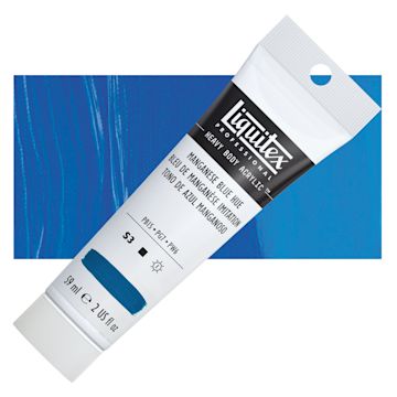 Open in modal - Liquitex Heavy Body Artist Acrylic - Manganese Blue Hue, 2 oz Tube and swatch