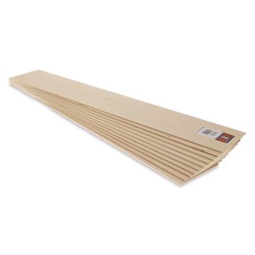 Open in modal - Midwest Products Basswood Sheets - 10 Pieces, 3/32" x 4" x 24" (end view)