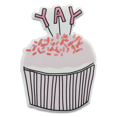 Pipsticks Big Puffy Sticker - Cupcake (out of packaging)