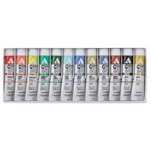 Holbein Acrylic Gouache - Rebecca Green Set, Set of 12, Assorted Colors, 20 ml, Tubes (Out of packaging)