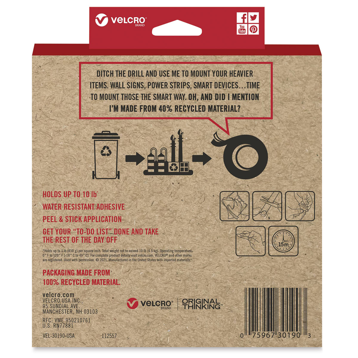 VELCRO® Brand ECO Collection Industrial Tape