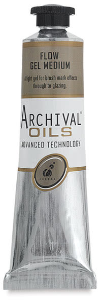 Chroma Archival Oils Mediums - Front of tube of Flow Gel Medium