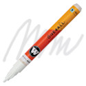 Molotow One4All Acrylic Marker - 2 mm Tip, White Glossy, Bullet Tip