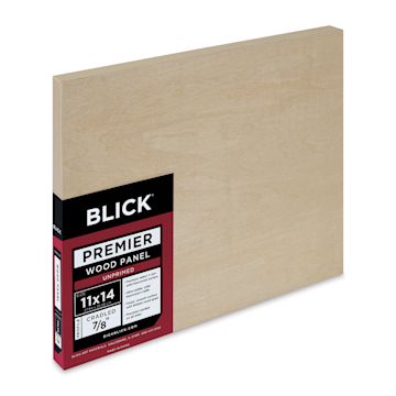 Open in modal - Blick Premier Wood Panel - 11'' x 14'', 7/8'' Traditional Profile, Cradled (side view)