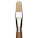 Escoda Futura Synthetic Bristle Brush - Series 5424, Flat, Size 18, Long Handle, close-up