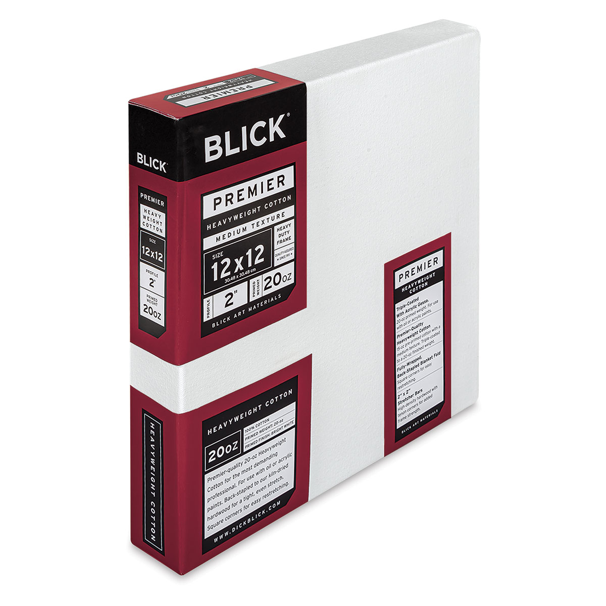 Blick Premier Heavyweight Stretched Cotton Canvas - 12 x 12, 2