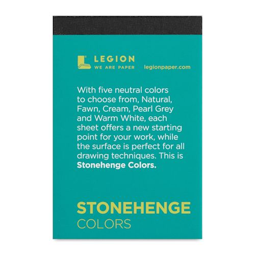 Legion Stonehenge Mini Drawing Paper Pad - 2-1/2" x 3-3/4", Multi Color, 15 Sheets, Front cover
