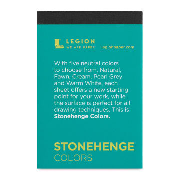 Legion Stonehenge Drawing Paper Pad - 2-1/2" x 3-1/4", Multi Color, 15 Sheets, Front cover
