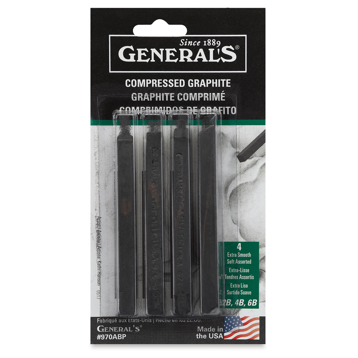 General's Kimberly Graphite Sticks - 4B, 6 Pack