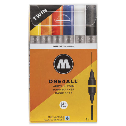 4mm Metallic Black Acrylic Paint Marker Molotow Markers