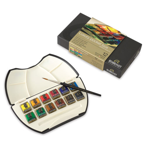 Talens Art Creation Watercolor Pocketbox Set, 12-Half Pans