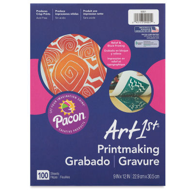 Pacon Art1st Printmaking Paper - Front cover of package of 100 shown
