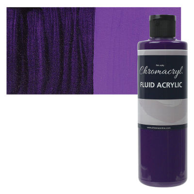 Chromacryl Fluid Acrylic - Violet, 250 ml Tube with swatch