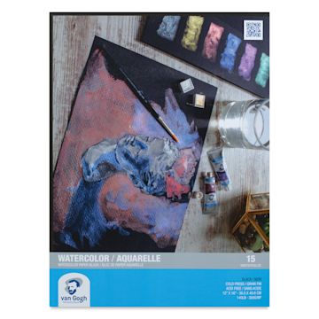 Open in modal - Van Gogh Black Watercolor Block - 12" x 16", front cover