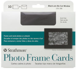 Strathmore Photo Frame Cards and Envelopes - Black, Pkg of 10 (front of package)