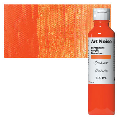 Tri-Art Art Noise Permanent Acrylic Gouache - Orange, 120 ml, Bottle with swatch