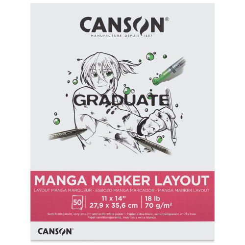 Canson Graduate Manga Marker Layout Pad - 11 x 14, 50 Sheets